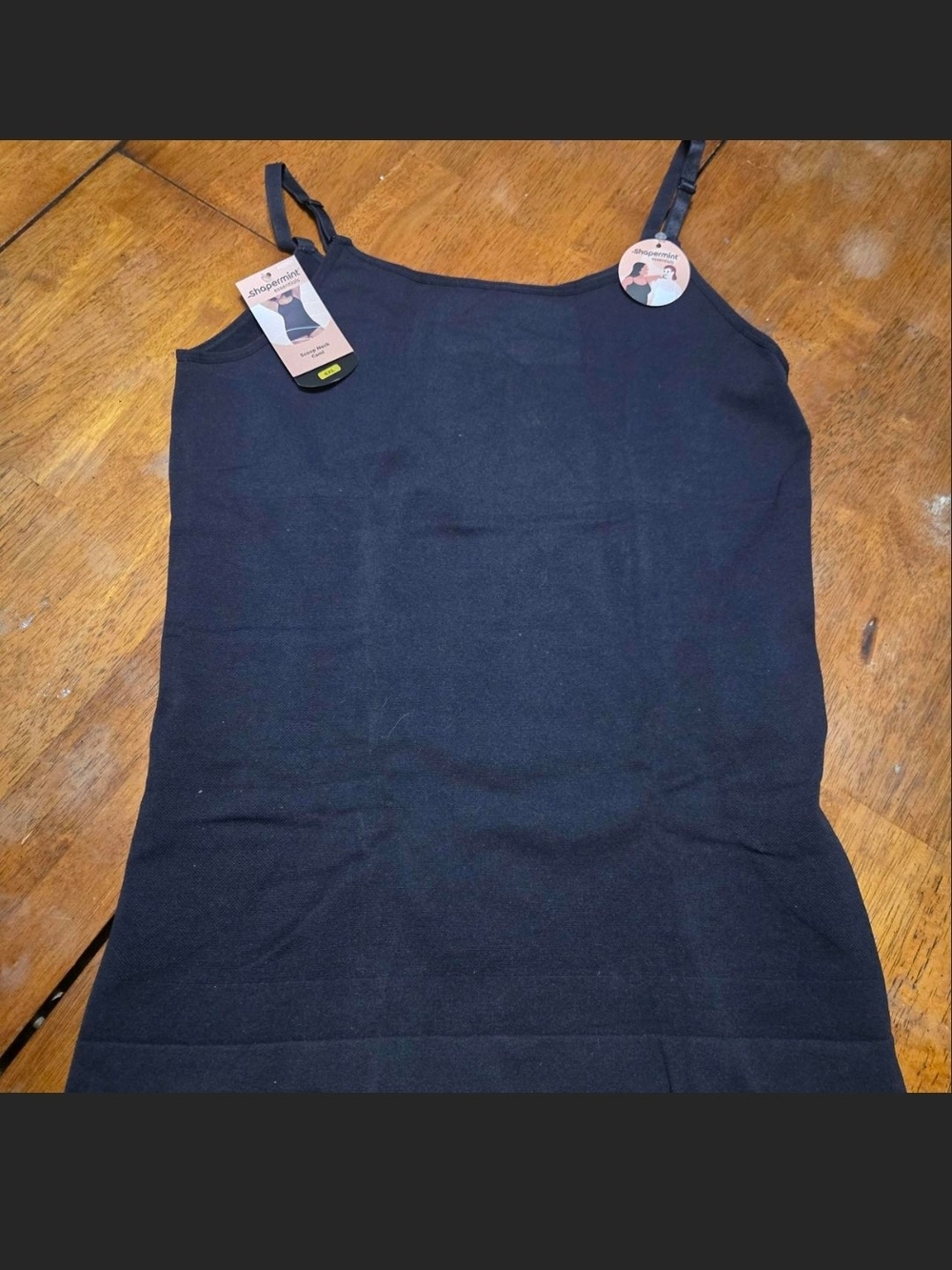Shapermint Navy Blue Seamless Adjustable Strap Cami